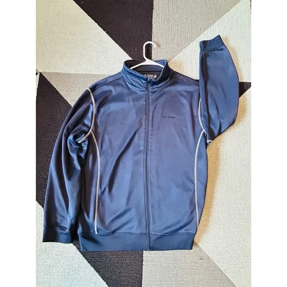 BIG DOGS Golf Full Zip Navy Blue Athletic Casual Men's Jacket Size XL
